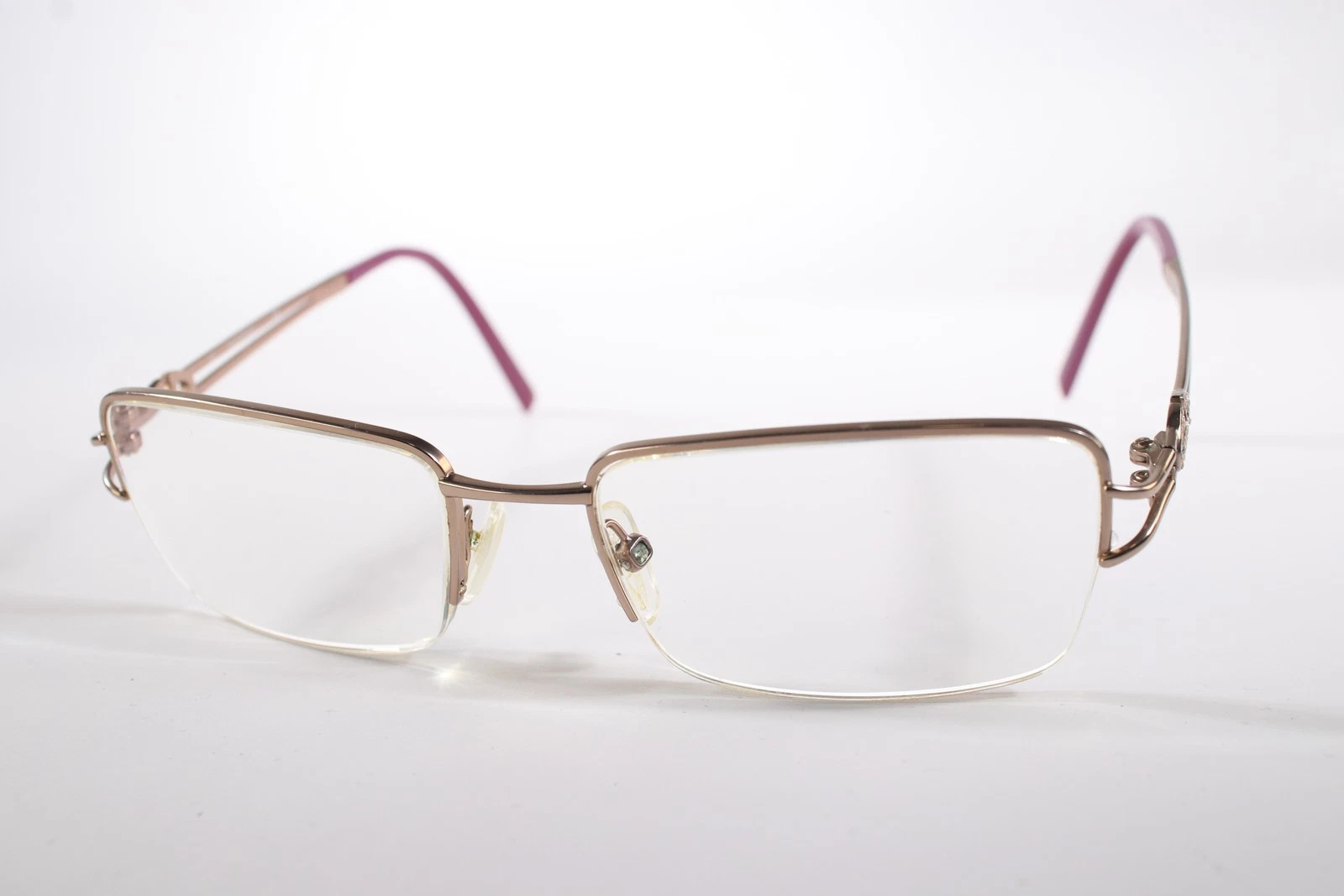 Valentino Eyeglasses V 5477 Women Pink Semi Rimless Metal Glasses Frames 52 mm