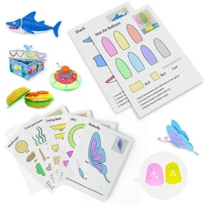 Dayker 3D Printing Pen Drawing Book, 40 Patterns Colorful Painting Graffiti T...