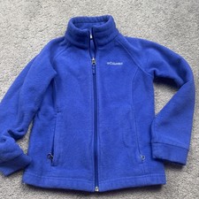 Columbia Youth Small 7/8 Unisex Blue Full Zip Fleece Jacket
