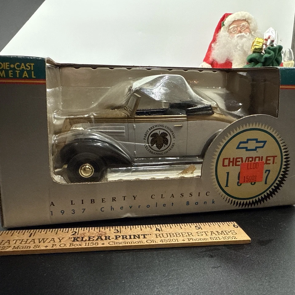 Vintage Liberty Classic 1937 Chevrolet Pabst Brewing Company Die Cast Bank NIB - Image 4 of 4