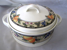 Mikasa intaglio "Garden Harvest" cac29 Soup Tureen Covered Serving Dish 8 1/2"