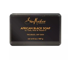 Bar Soap African Black Soap for Troubled Skin Cleanser with Shea Butter 8 Oz