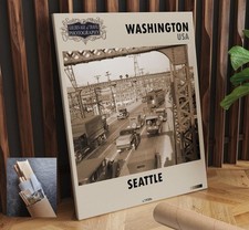 Usa Seattle Washington CANVAS WALL ART 24x30 in