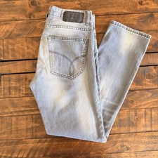 Calvin Klein Slim Straight Distressed Grey Jeans, Men s Size 30x30