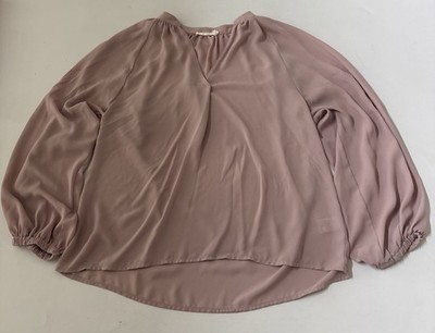 LUSH Pink Blouse Women's Size Small Flowey Top BOHO Business Casual