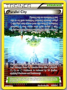Parallel City 145/162 XY BREAKthrough Uncommon Trainer Stadium