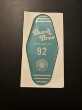 Dutch Bros Grants Pass Hotel Key Raised Puffy Sticker