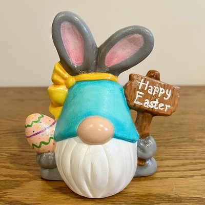 Hand-Painted 5.75 T Ceramic Easter Gnome Decor