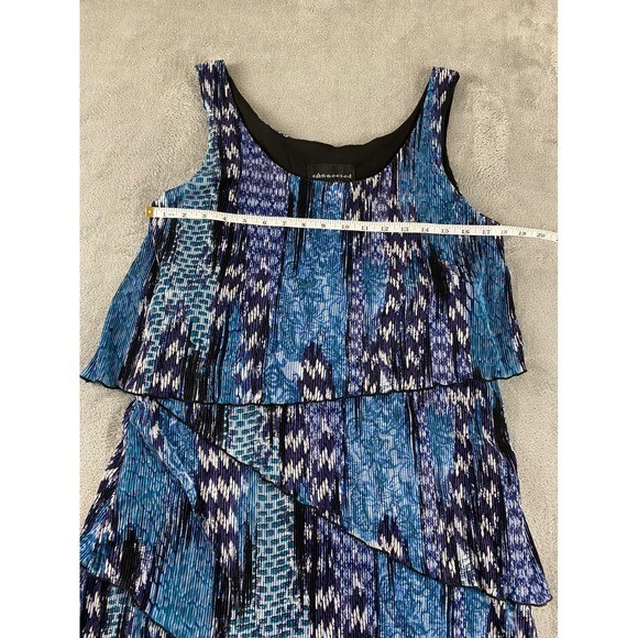 Connected Apparel Blue Multi Layered Pleated Slee… - image 5