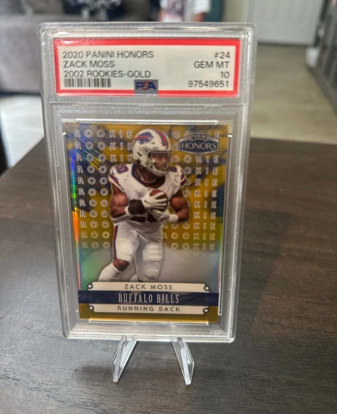Zack Moss Panini Honors 2002 Rookies #24 Gold