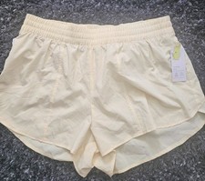 All In Motion Run Shorts Women Elastic Waist Liner Mid-Rise Yellow XXL quick dry