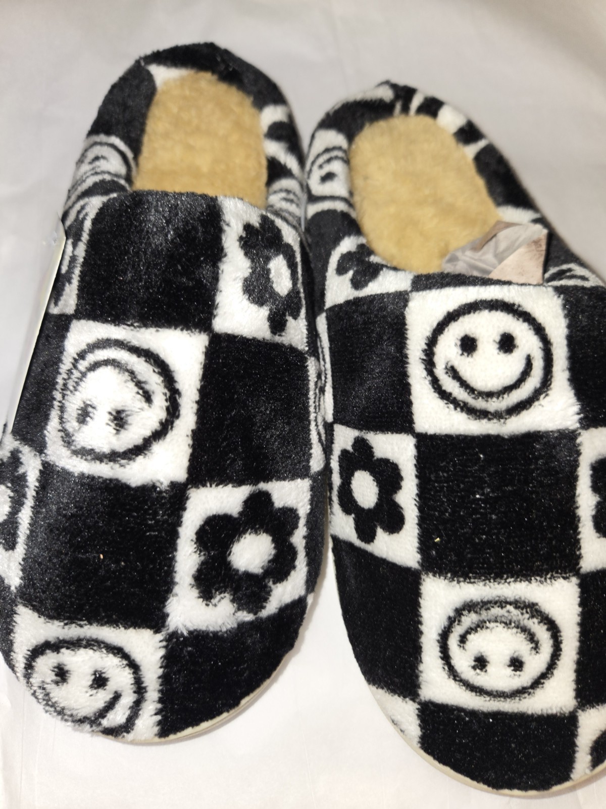 SAOLA Pantofole donna piccole 5 6 fiori faccina sorridente retrò calde comode suola in gomma