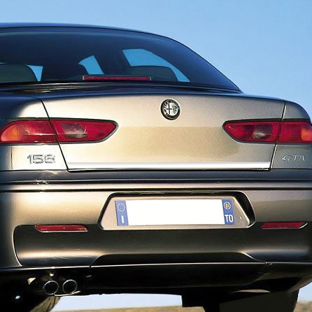 Baguette de coffre chromée pour Alfa Romeo 156 moulure protection hayon arrière acier