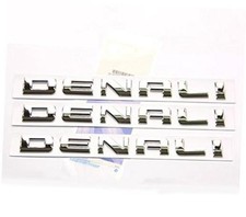 Denali Hd Nameplate Emblems Badge Compatible with 2007-2019 Denali 3pack Chrome
