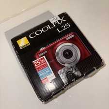 Nikon Coolpix L25 NIB Digital Camera - Red (10.1MP, 5x Optical Zoom) 3 inch LCD