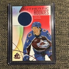 2024-25 UD Game Used Authentic Rookies Red Jersey Calum Ritchie
