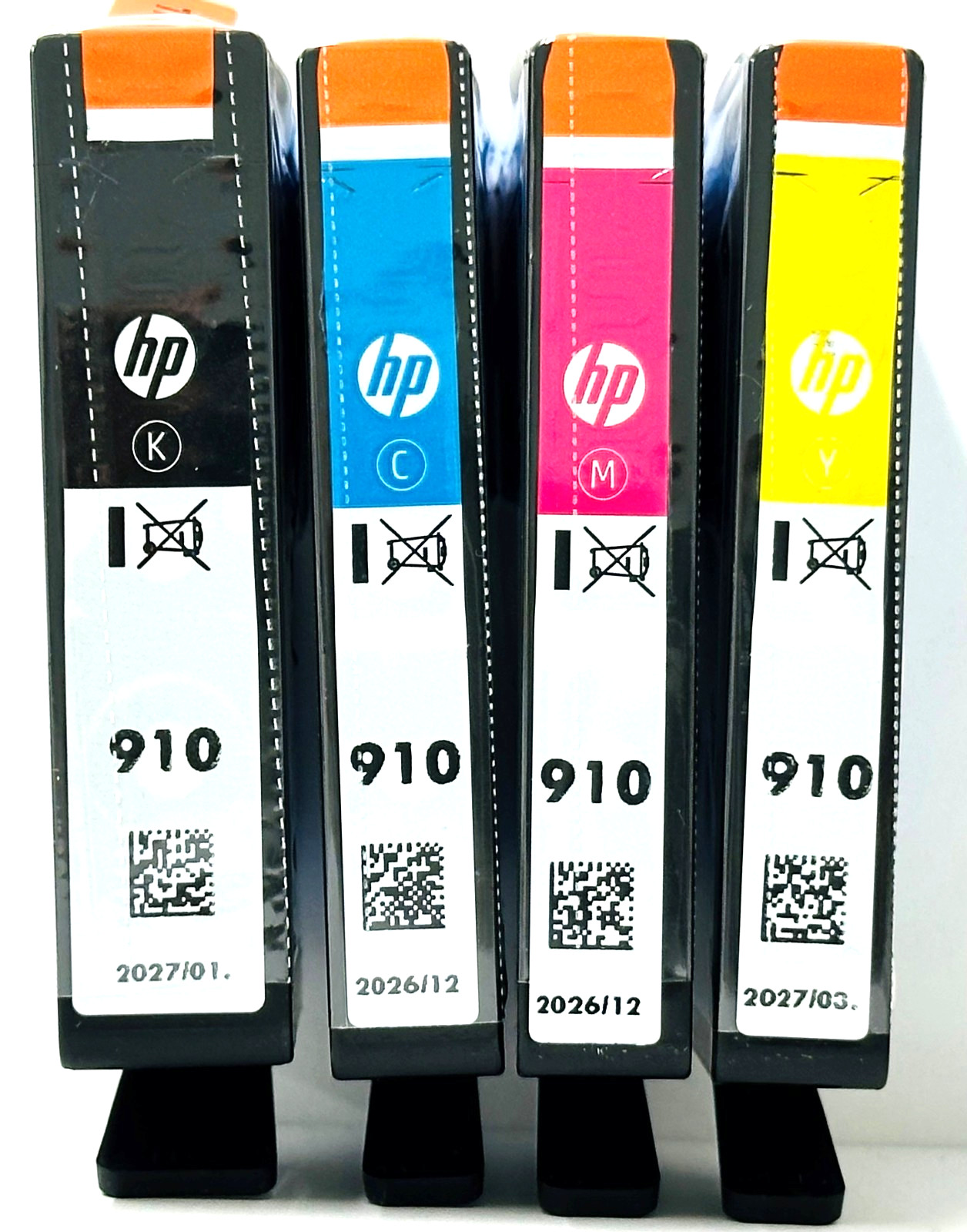 New Genuine HP 910 Black Cyan Magenta Yellow 4PK Ink Cartridges In Date