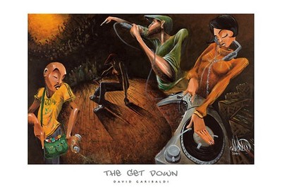 The Get Down by David Garibaldi Art Print African American Music Poster 24x36