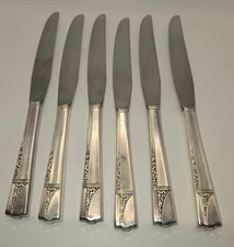 ONEIDA Caprice Set Of 6 Stainless Steel Knives Floral -938