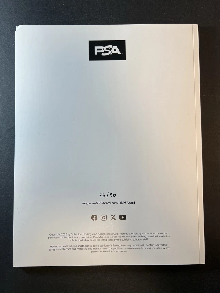 PSA Magazine November 2025 Volume 47 Cooper Flagg Light Blue Holo /50 - Image 2 of 3