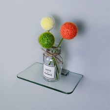 Wall Mounted Tempered Glass Floating Decorative Display Shelf Home Office