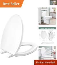 Elegant Elongated Toilet Seat with Slow-Close Mechanism - Hassle-Free Cleaning