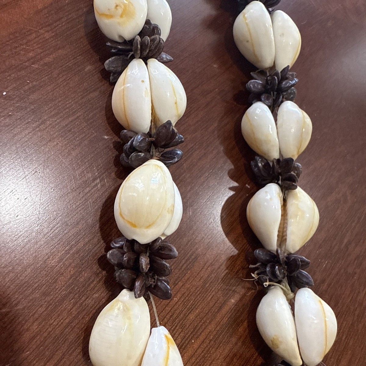PAIR: MCM Authentic Aloha VTG Quality Cowrie Necklace Long & Wide-Hand Crafted View 5