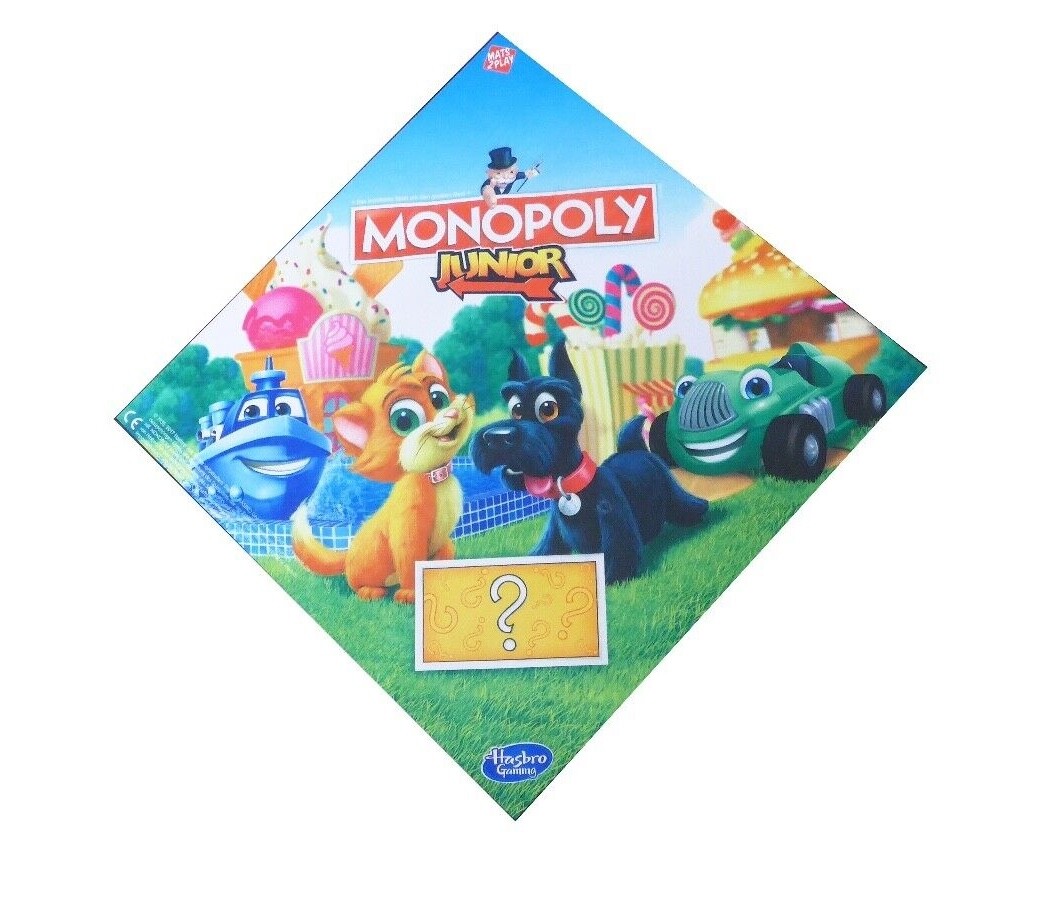 Monopoly Junior XL Spielmatte 61x61cm, flexible Matte, leicht zu