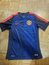 Nike Manchester United Training Jersey Mens Small Blue