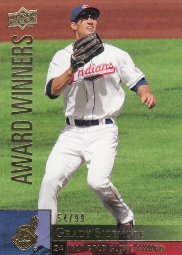 GRADY SIZEMORE /99 UPPER DECK UD AWARD WINNERS GOLD CLEVELAND INDIANS #957 2009 - 第 1/1 張圖片