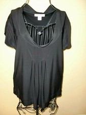 Women's~Made in USA~WHITE HOUSE BLACK MARKET~Black Cowl Neck Stretch Top size S
