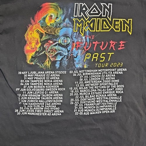 Maglietta Iron Maiden The Future Past Tour 2023 concerto rock band grande leggi - Foto 6 di 7