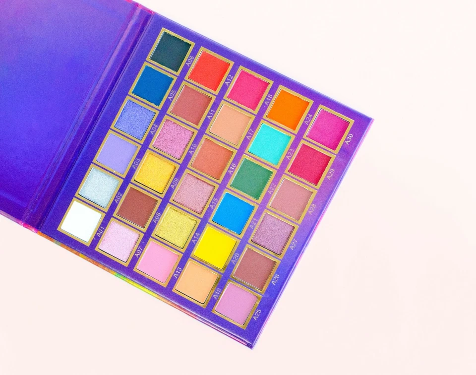 30 Colors Warm Eyeshadow Palette Matte Shimmer Makeup Palette Nude Vibrant Color - Image 3 of 3