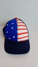 Youth American Flag Baseball Cap Pre-Owned Latch and Hook