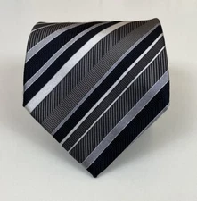Giorgio Armani Men's Silk Neck Tie Multicolor Striped 59L 3.75W Made in Italy