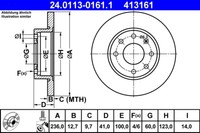 X2 Bremsscheibe Opel P. Astra/Corsa/Kadett/Vectra 91-
