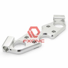 FXCNC Silver Front Top Upper Triple Clamp Tre...