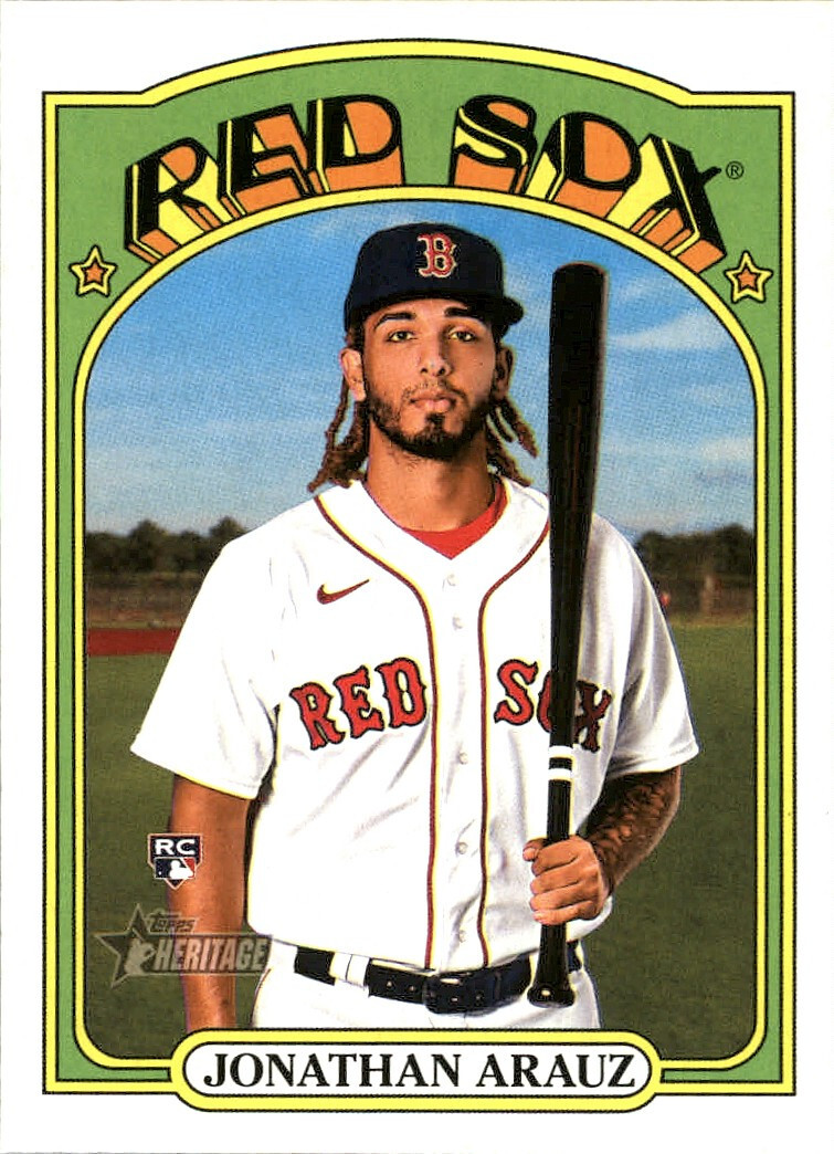 2021 Topps Heritage #517 Jonathan Arauz RC Boston Red Sox Rookie Card