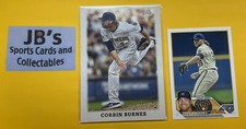 2023 Topps Series 1 Corbin Burnes Oversized Box Topper + Base Card Milwaukee