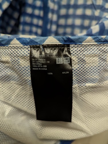 MARNI x UNIQLO HTF Hand-Paint Print Packable Windbreaker Men's Jacket S Blue - Picture 9 of 14