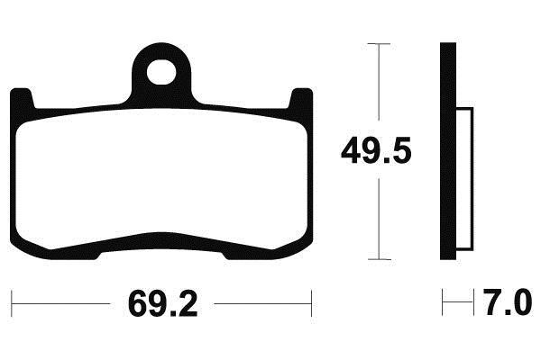 Kit plaquettes de frein avant MF282 pour moto Triumph 675 Street Triple R