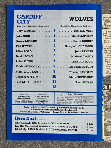 Wolves HOME & AWAY programmes 1984/85 League 2nd Division Cup some with cuttings - Picture 68 of 96