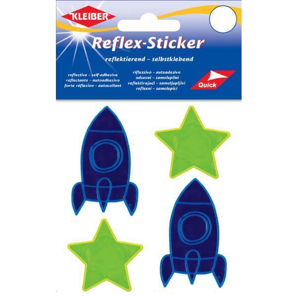 Thumbnail - Reflex-sticker 'stern & Rakete', Gelb/ Blau Kleiber 61175