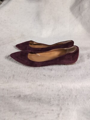 J.Crew Amelia Suede Flat Purple Pointed Toe Style Slip On Work C1161 Size 7.5