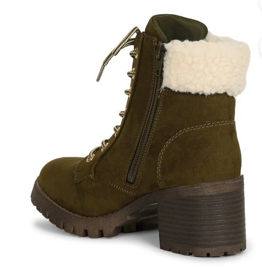 Bota de Senderismo Universal Thread Para Mujer Susan Sherpa Verde Oliva Oscuro Talla 8 Foto 2 de 4