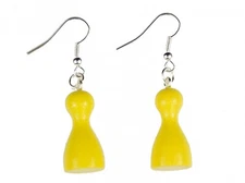 Figur Earrings Miniblings Board Game Cone Wood Yellow