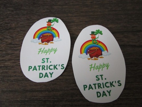 Happy St. Patricks Day Vinyl Sticker Decal St Pattys Day - Set of 2