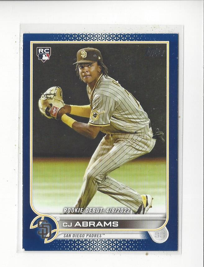 2022 Topps Update Royal Blue #US327 CJ Abrams RD Rookie Padres Nationals
