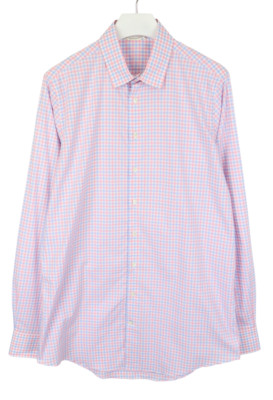 SUITSUPPLY Extra Slim Fit Formelle Shirt Herren 2XL Geknöpft Kariert Muster