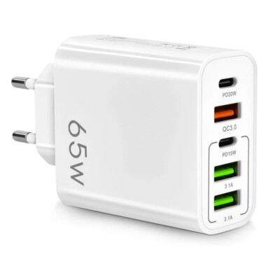 USB Mehrfach Schnell Ladegerät 5 Fach Netzteil Adapter Handy Tablet QC 3.0 OVP